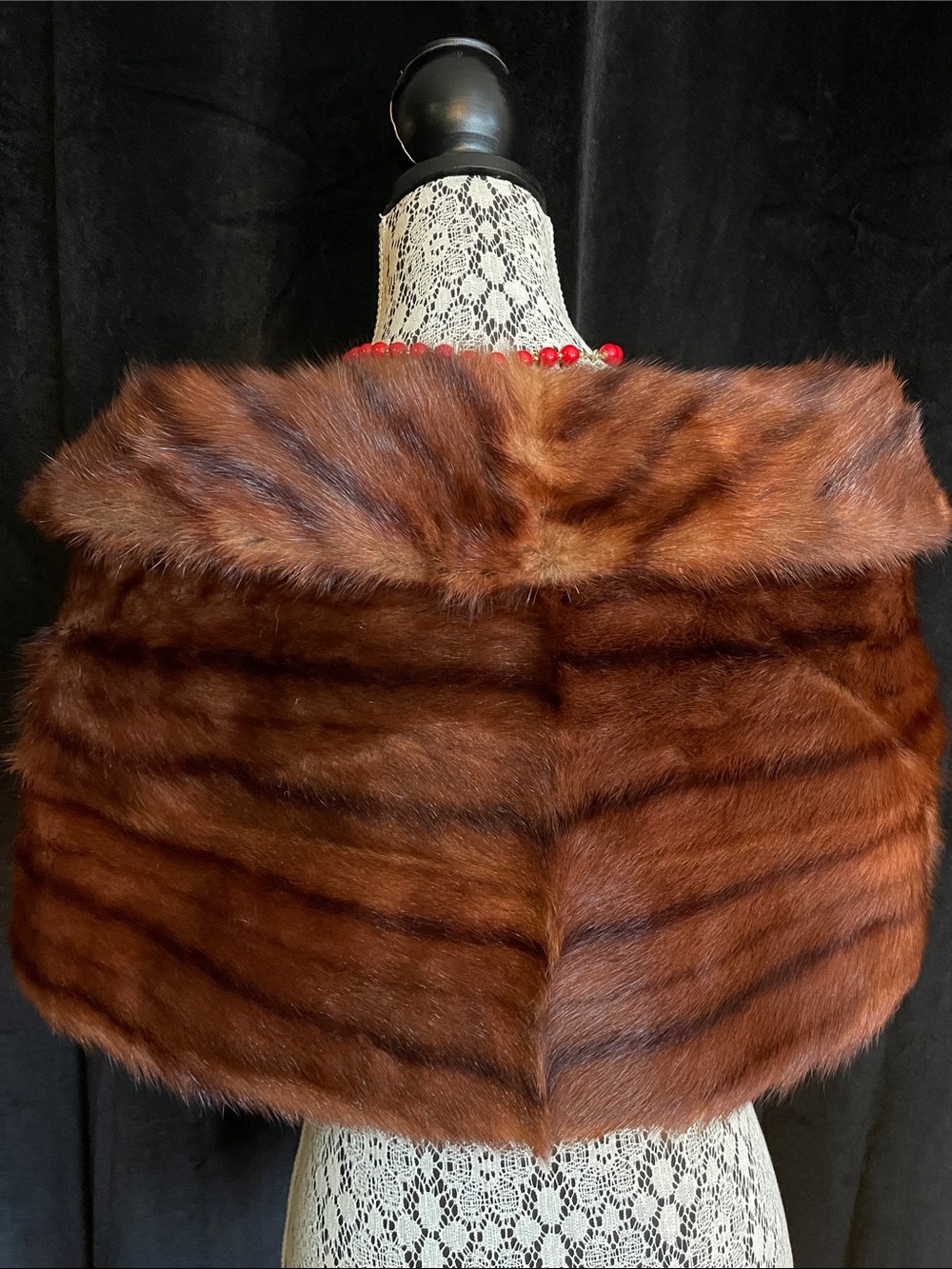 Vintage-1940-1950 Mink Fur Stole Wrap - Picture 15 of 16